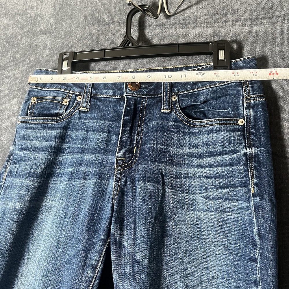 American Eagle Slouchy Jeans Womens Size 2 Medium Wash Blue Denim Stretch - Picture 5 of 10